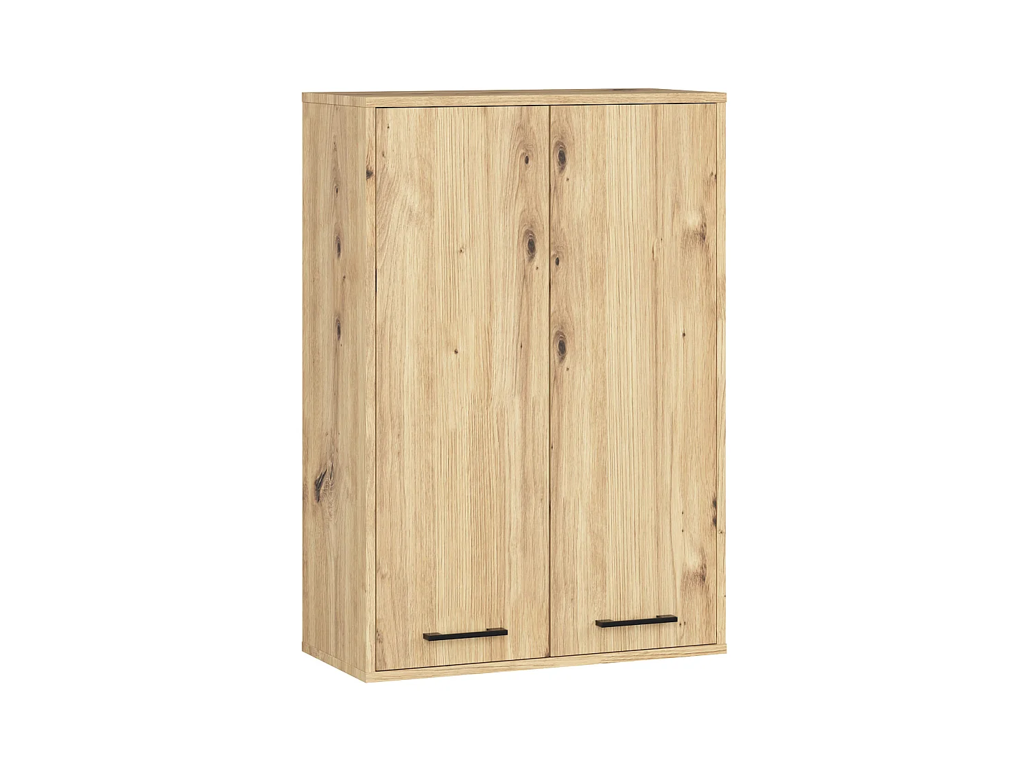 Armoire salle de bains suspendue AKORD FIN Chêne Artisan 64 cm 2 portes pleine Chêne Artisan 4 étagères 64x30x94 cm