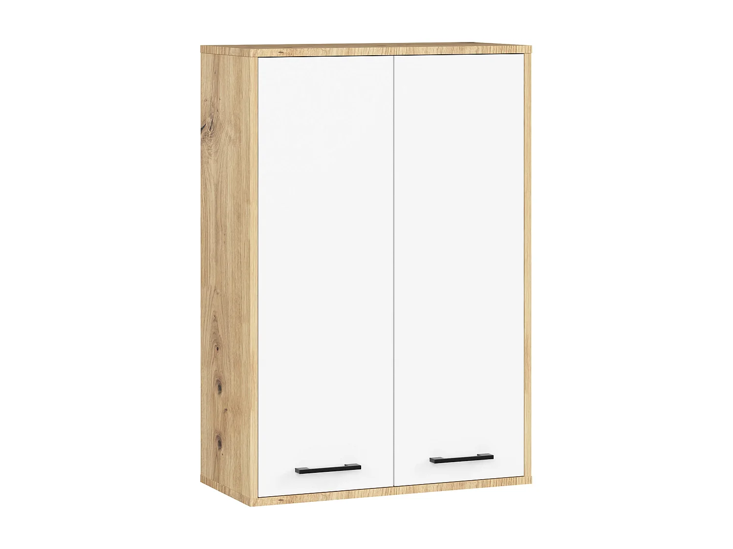 Hangende Badkamerkast FIN H934 W64 met 2 Deuren / AKORD Furniture Factory / Artisan Eik - Wit / 64 x 94 x 30 cm