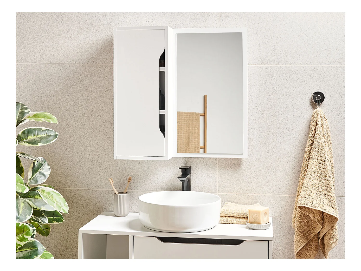 Armoire murale PALMAS 60 cm 60 cm Blanc