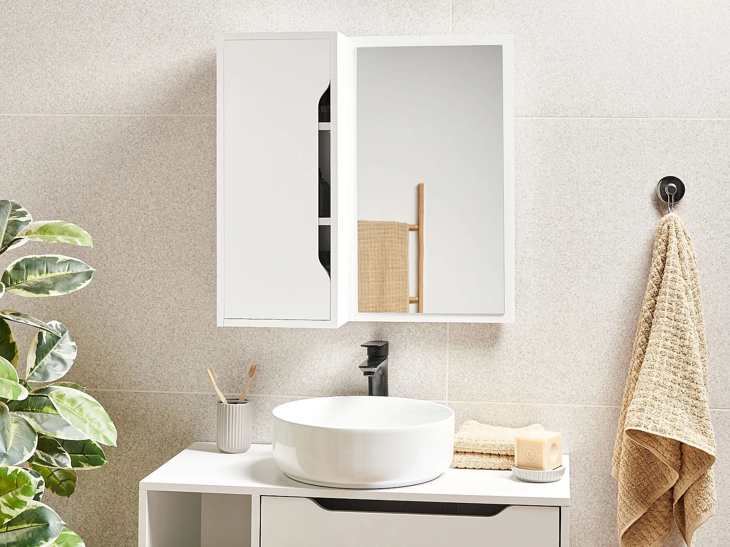 Wall Cabinet PALMAS 60 cm 60 cm White