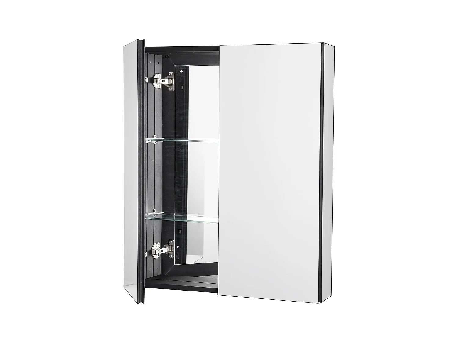 Armoire à Pharmacie, buffet médicaments à deux portes, SucceBuy Armoire à Pharmacie 66.2 × 76,2 cm - Armoire à Miroir avec Étagères Réglables