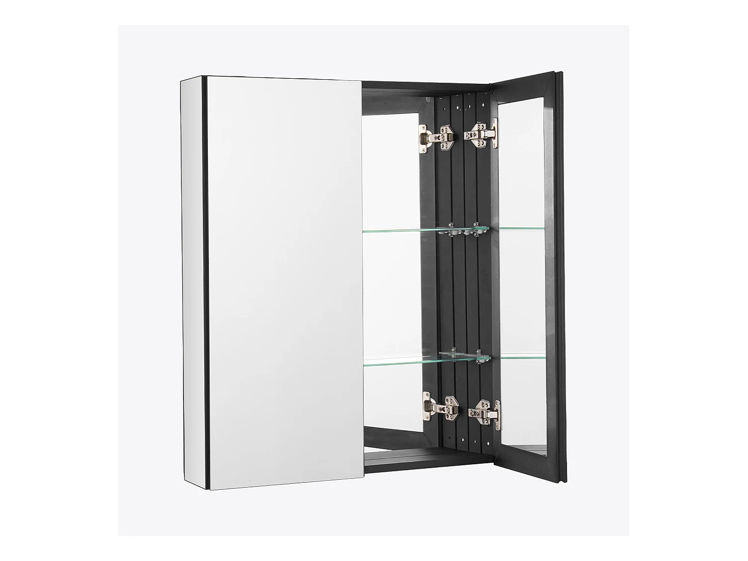 Szafka na Leki, SucceBuy Szafka na Leki 66.2 × 76,2 cm - Szafka Lustrzana z Regulowanymi Półkami