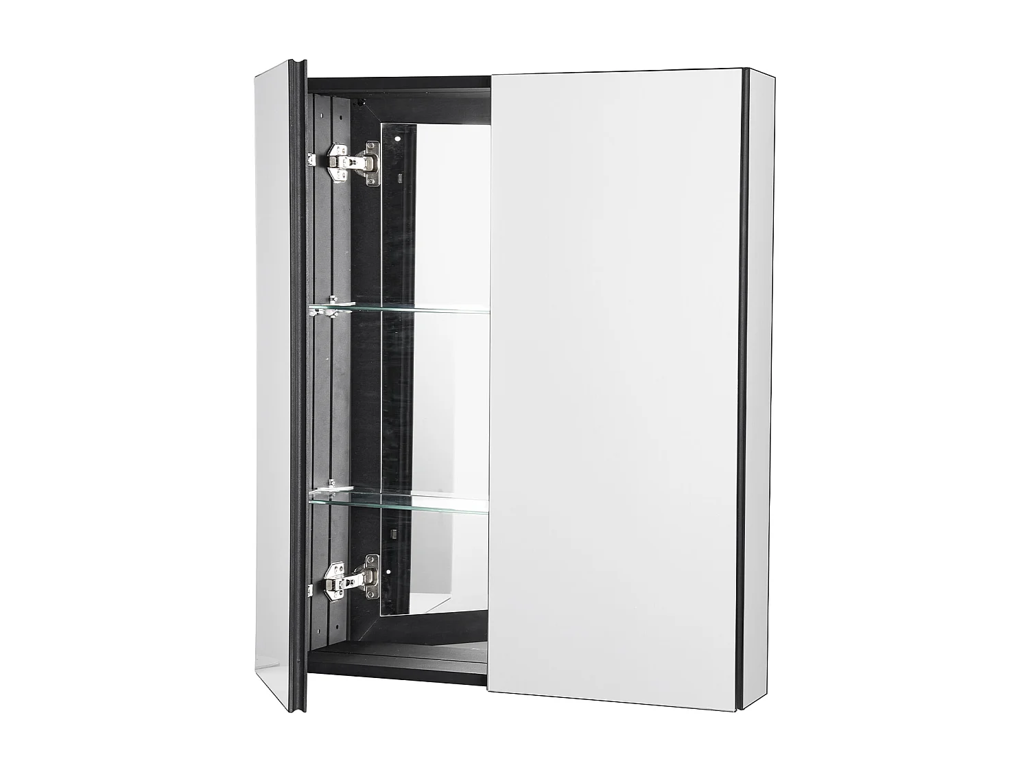 Medicijnkastje, SucceBuy Medicijnkastje, 66 x 76 cm, Badkamer Medicijnkastje met Spiegel en 2 Laagjes Verstelbare Planken