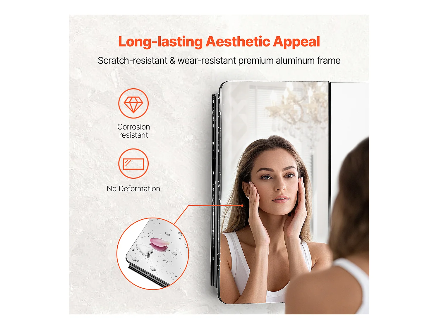 Armoire à Pharmacie, SucceBuy Armoire à Pharmacie, 65 x 102 cm, pour Salle de Bain avec Miroir, Étages Réglables, Options Encastrées et Fixées au Mur