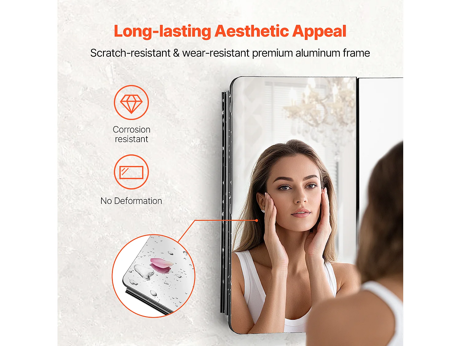 Armoire à Pharmacie, SucceBuy Armoire à Pharmacie, 65 x 102 cm, pour Salle de Bain avec Miroir, Étages Réglables, Options Encastrées et Fixées au Mur