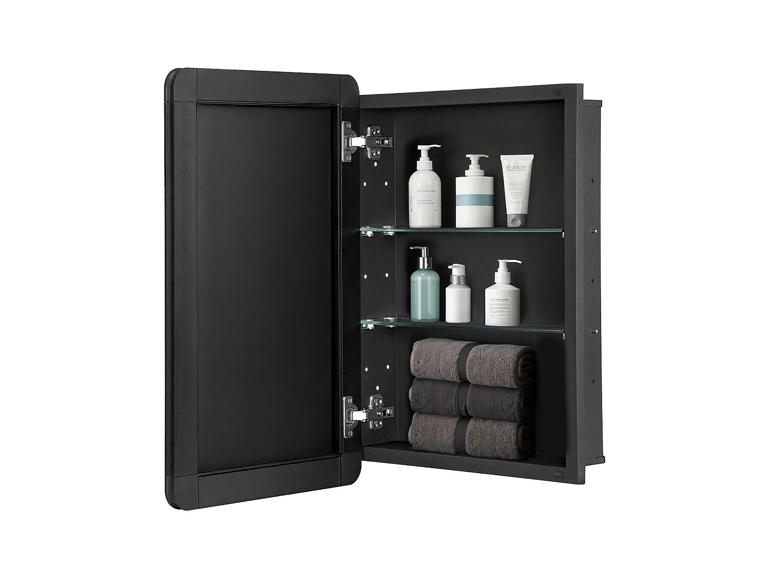 Armoire à Pharmacie, SucceBuy Armoire à Pharmacie - 41 x 61 cm, Armoire à Miroir de Salle de Bain pour Montage Mural ou Installation Encastrée