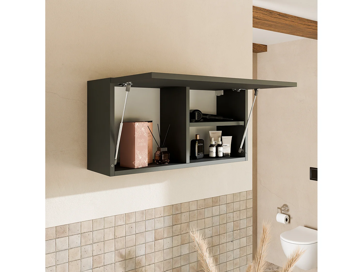 Armoire de salle de bain - 60, 80 et 120 cm - Armoire murale pliable - Meuble de salle de bain