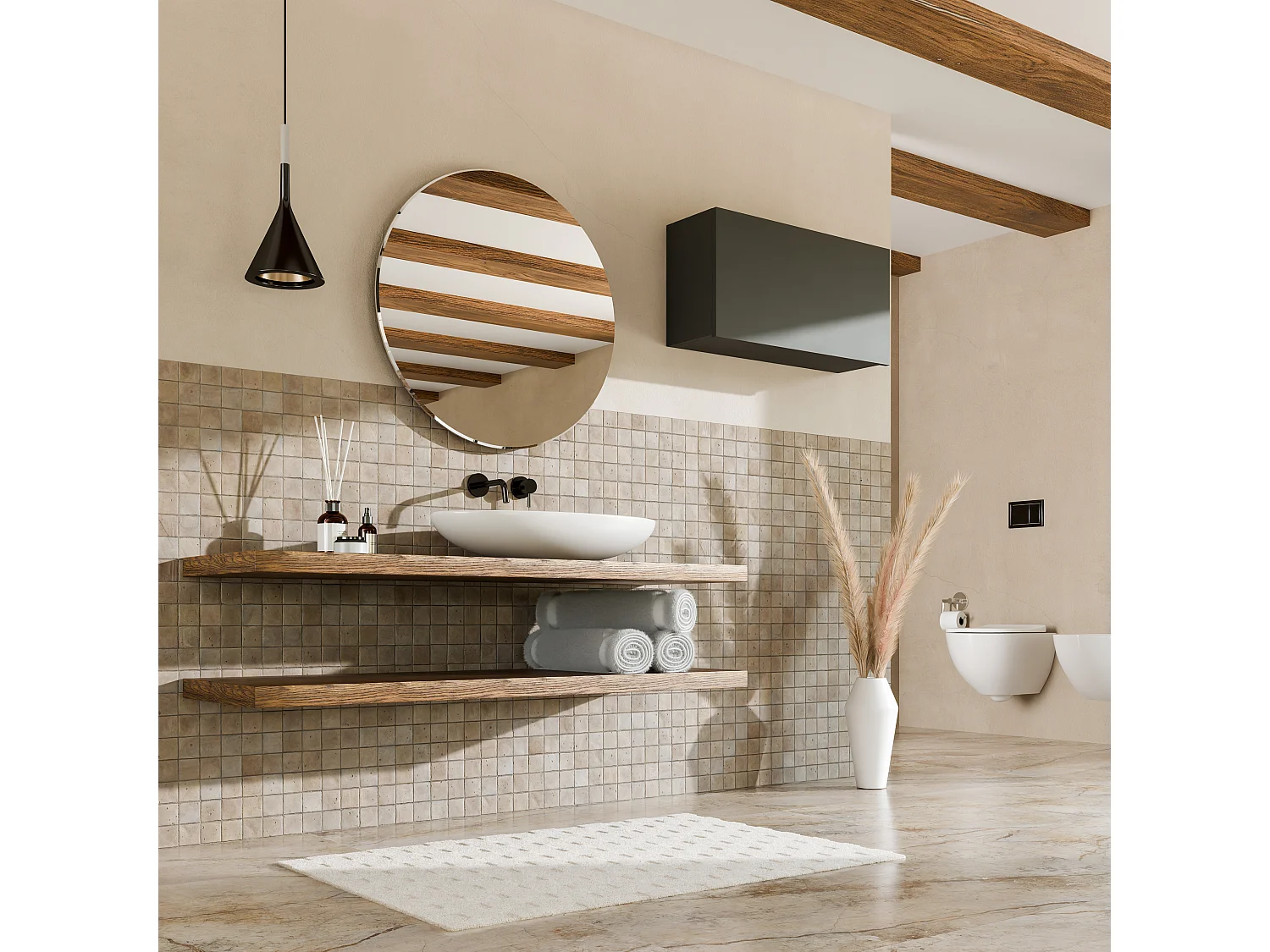 Armoire de salle de bain - 60, 80 et 120 cm - Armoire murale pliable - Meuble de salle de bain