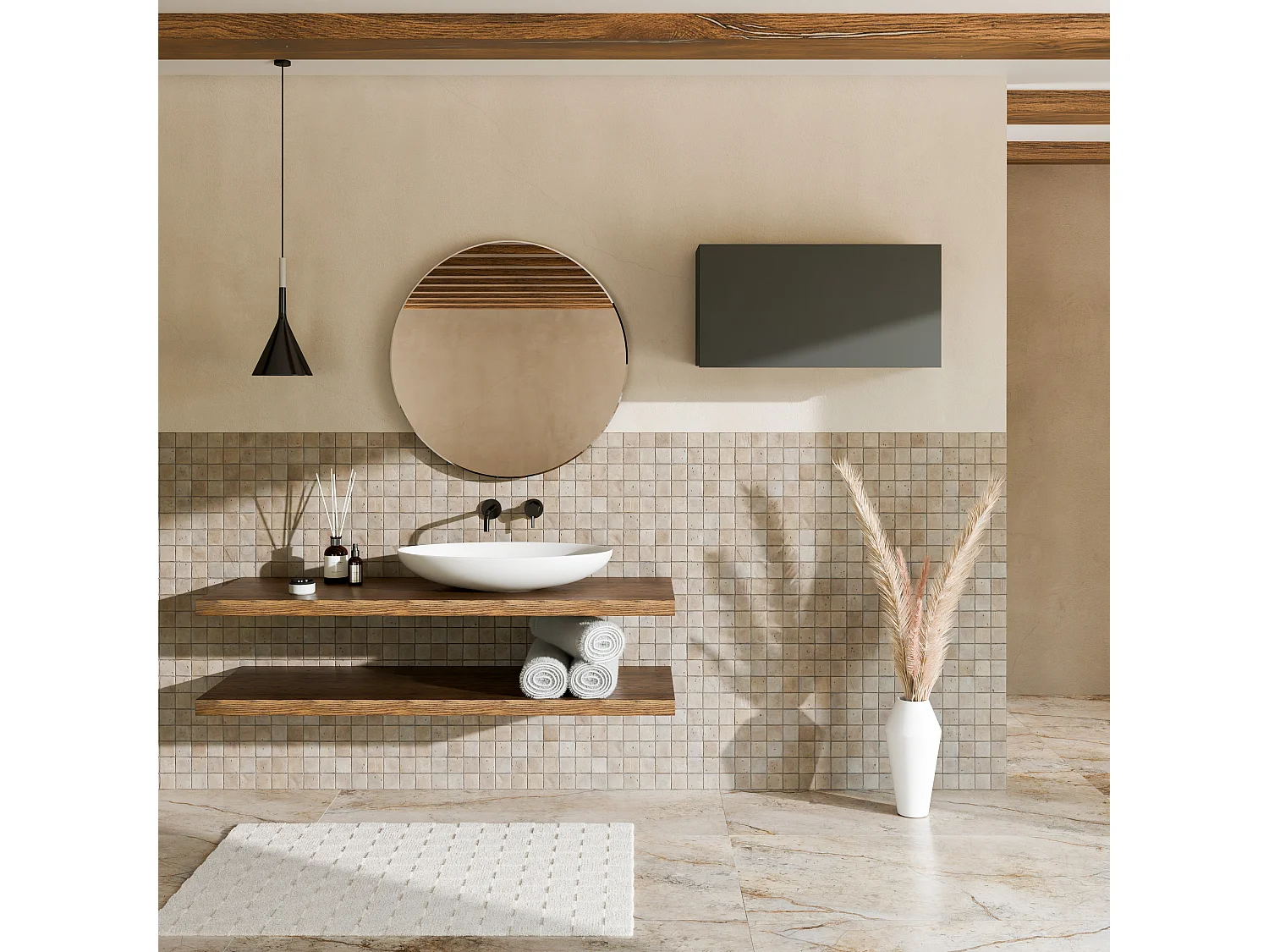 Armoire de salle de bain - 60, 80 et 120 cm - Armoire murale pliable - Meuble de salle de bain