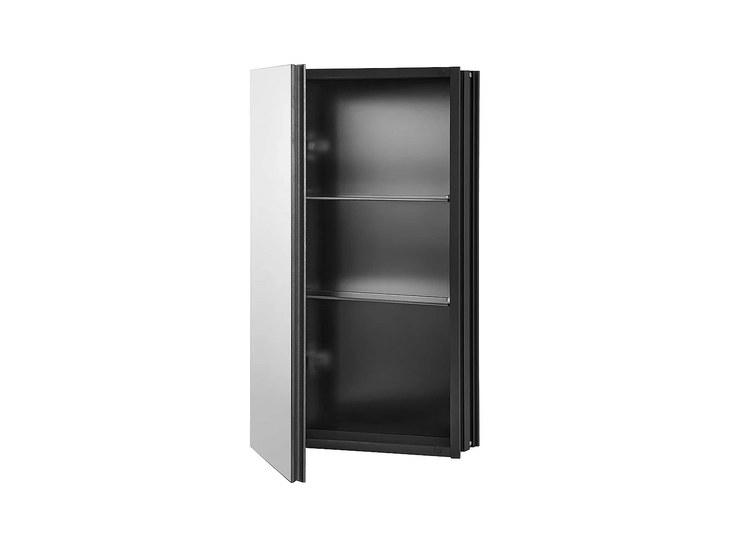Szafka na Leki, SucceBuy 35,5 × 61 cm Szafka na Leki z Lustrem i Regulowanymi Półkami
