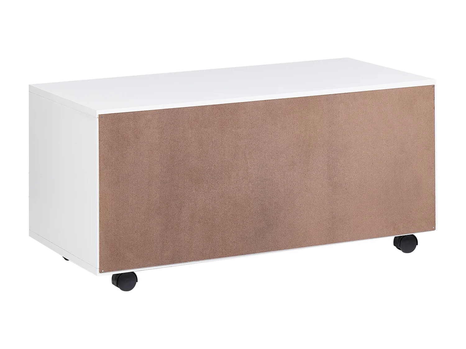 Meuble haut OSASCO avec roues 80 cm Blanc