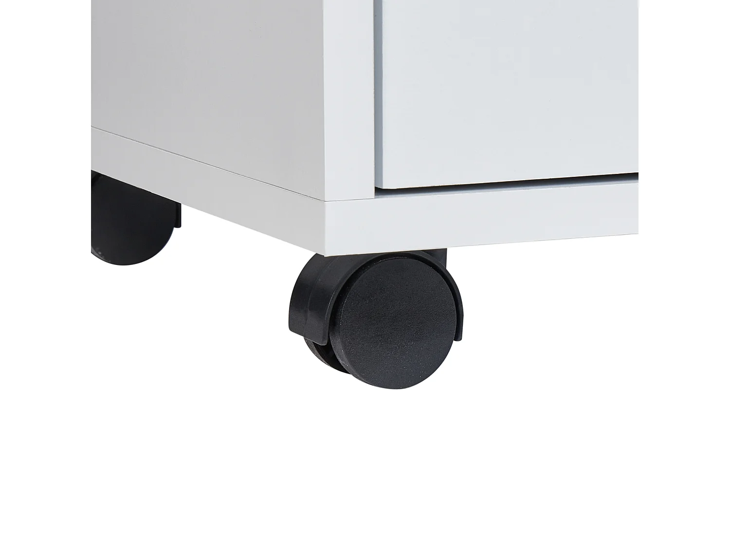 Meuble haut OSASCO avec roues 80 cm Blanc