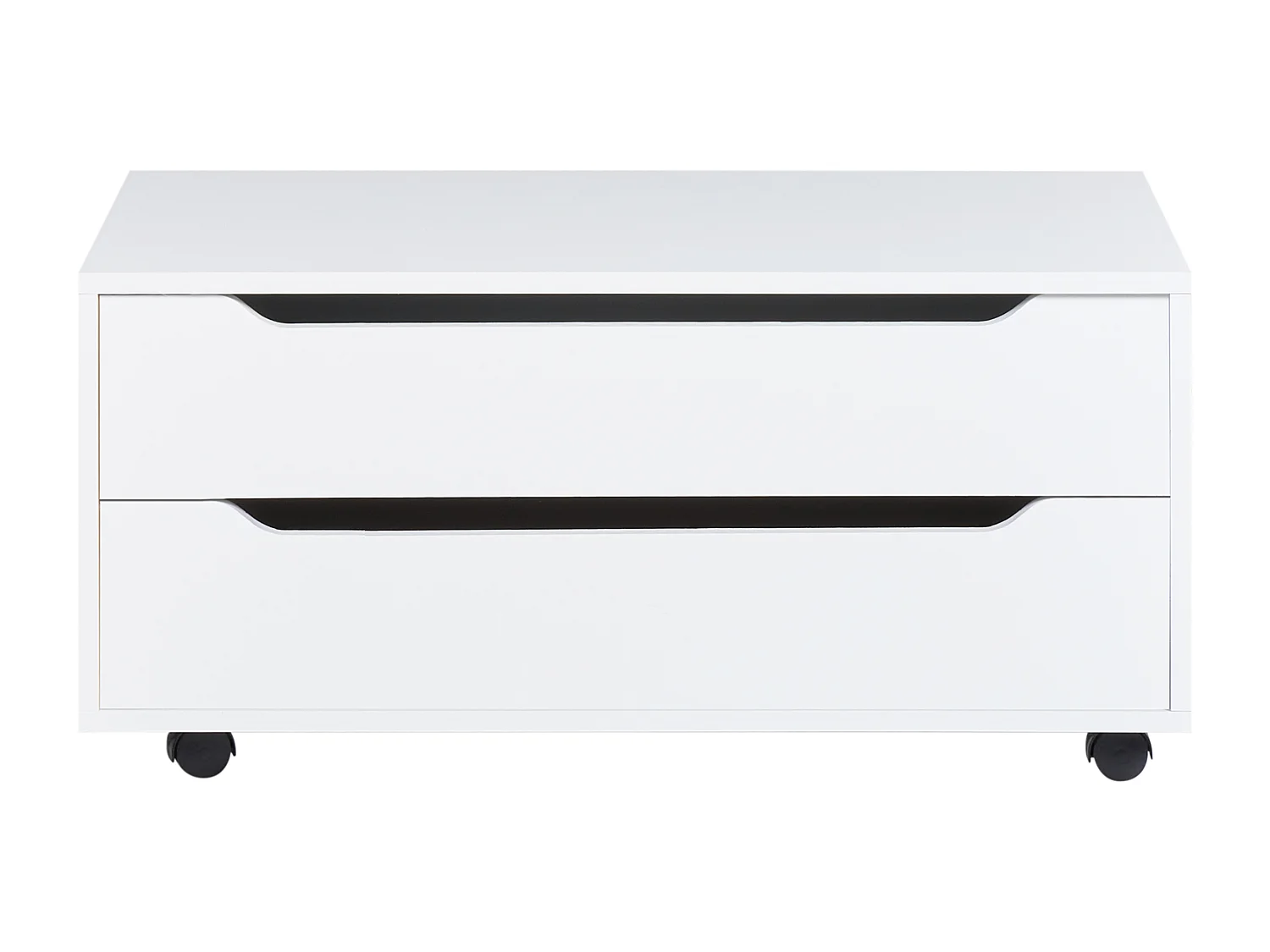 Meuble haut OSASCO avec roues 80 cm Blanc