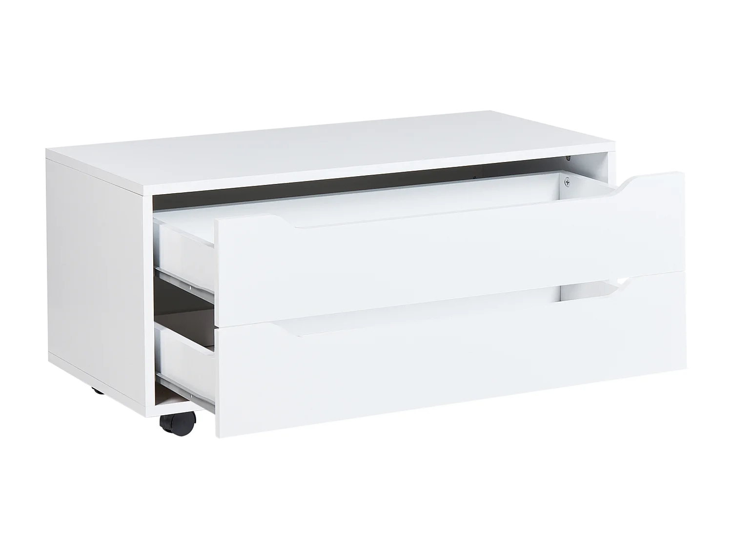 Meuble haut OSASCO avec roues 80 cm Blanc