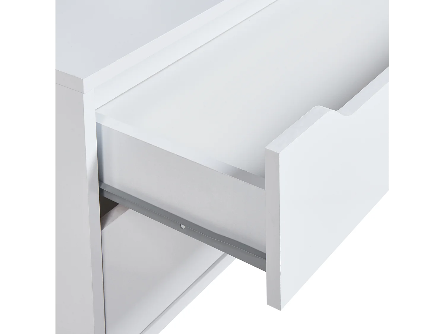 Meuble haut OSASCO avec roues 80 cm Blanc