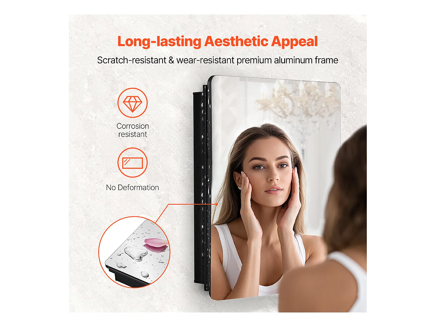 Armoire à Pharmacie, SucceBuy Armoire à Pharmacie, 61 x 76 cm, pour Salle de Bain, avec Miroir et Étages Réglables