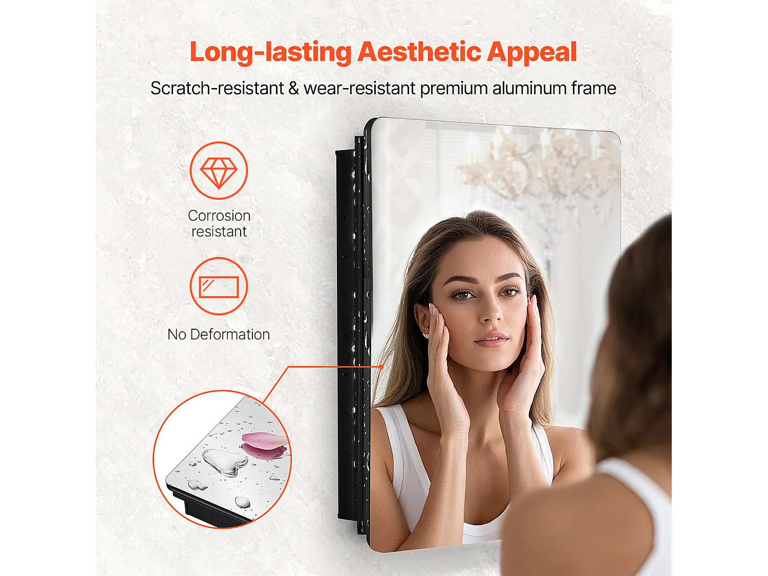 Armoire à Pharmacie, SucceBuy Armoire à Pharmacie, 61 x 76 cm, pour Salle de Bain, avec Miroir et Étages Réglables