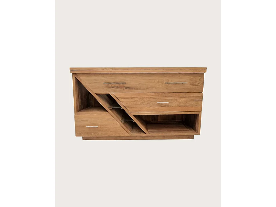 Diva bois - Meuble salle de bain en teck 145 cm