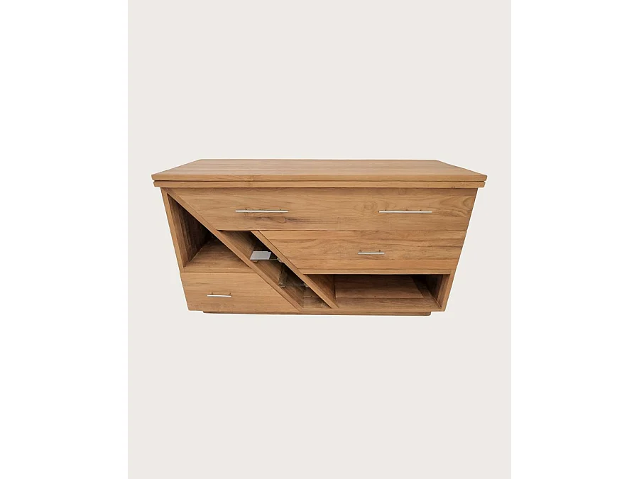 Diva bois - Meuble salle de bain en teck 145 cm