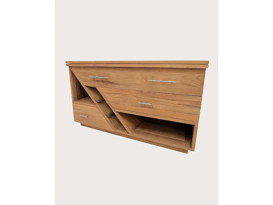 Diva bois - Meuble salle de bain en teck 145 cm