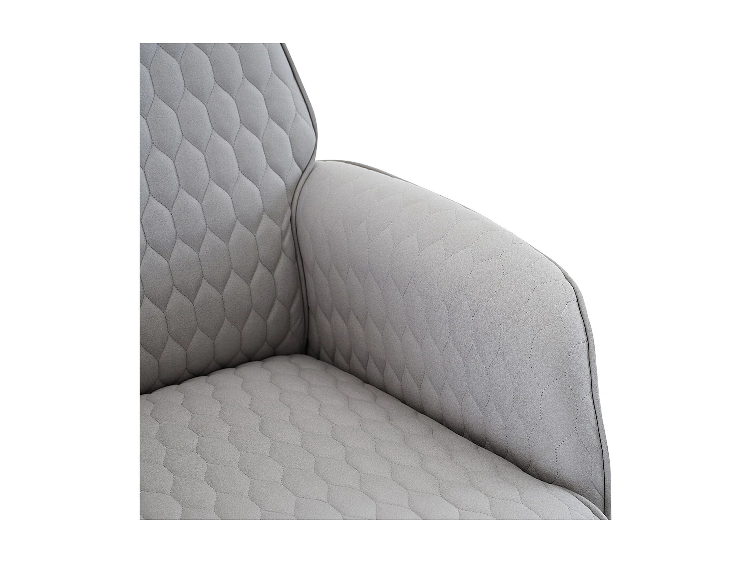 360° draaibare ergonomische kantelbare bureaustoel met kruk - lichtgrijs