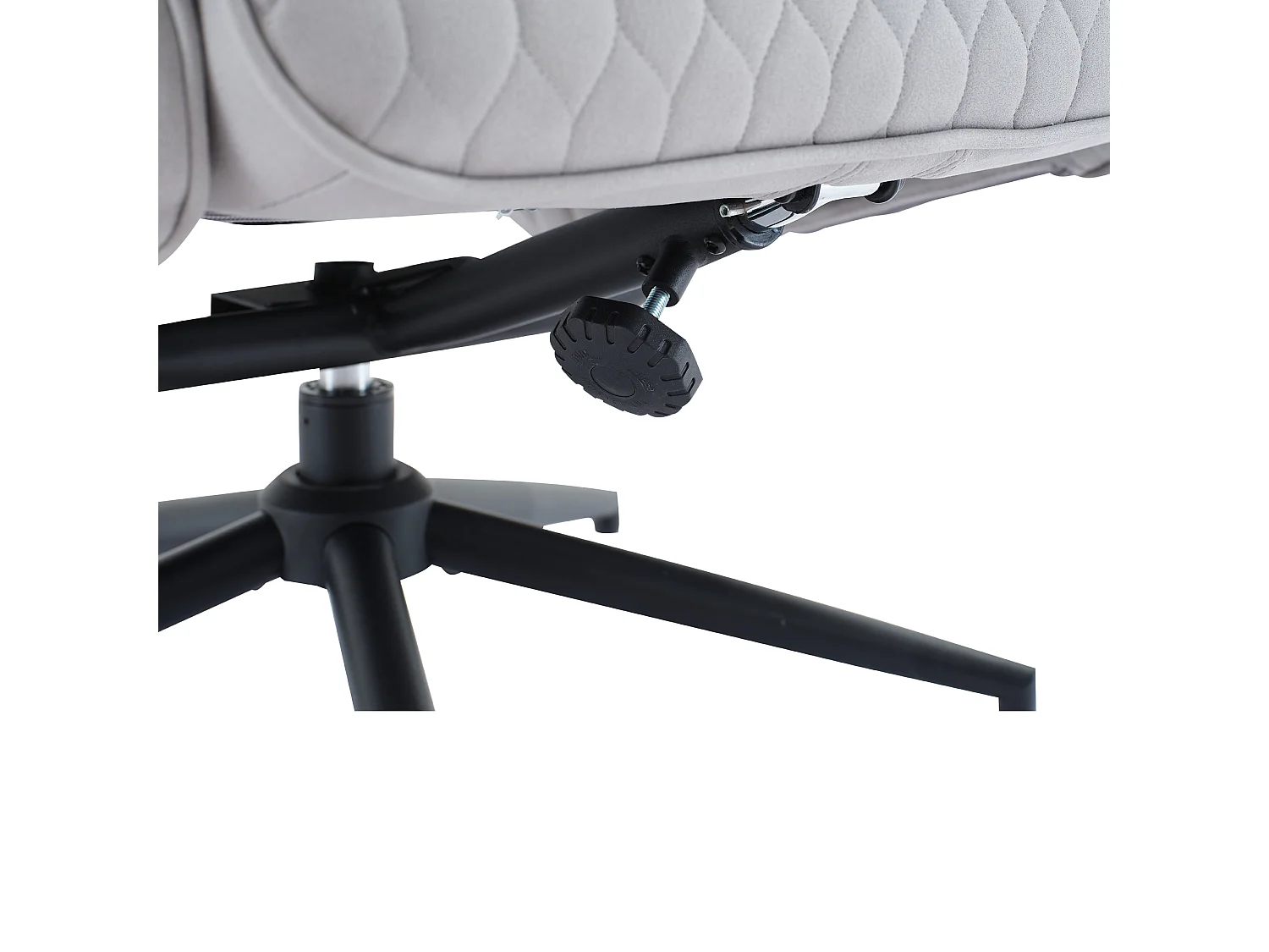 360° draaibare ergonomische kantelbare bureaustoel met kruk - lichtgrijs