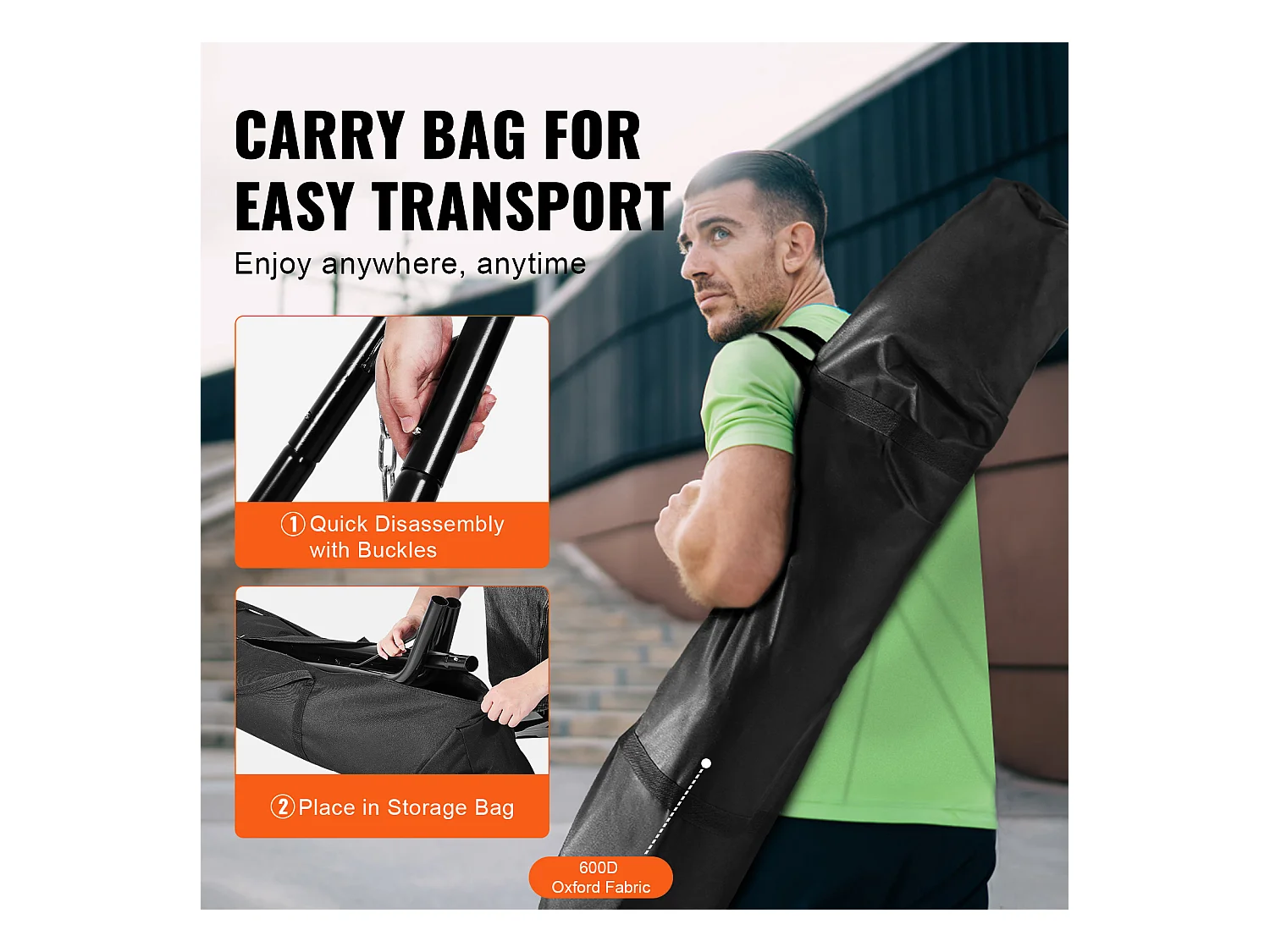 Support de Hamac, SucceBuy Support de Hamac en Acier, Capacité de 249,5 kg, Convient aux Hamacs de 2,3 à 3,9 m, Cadre Robuste