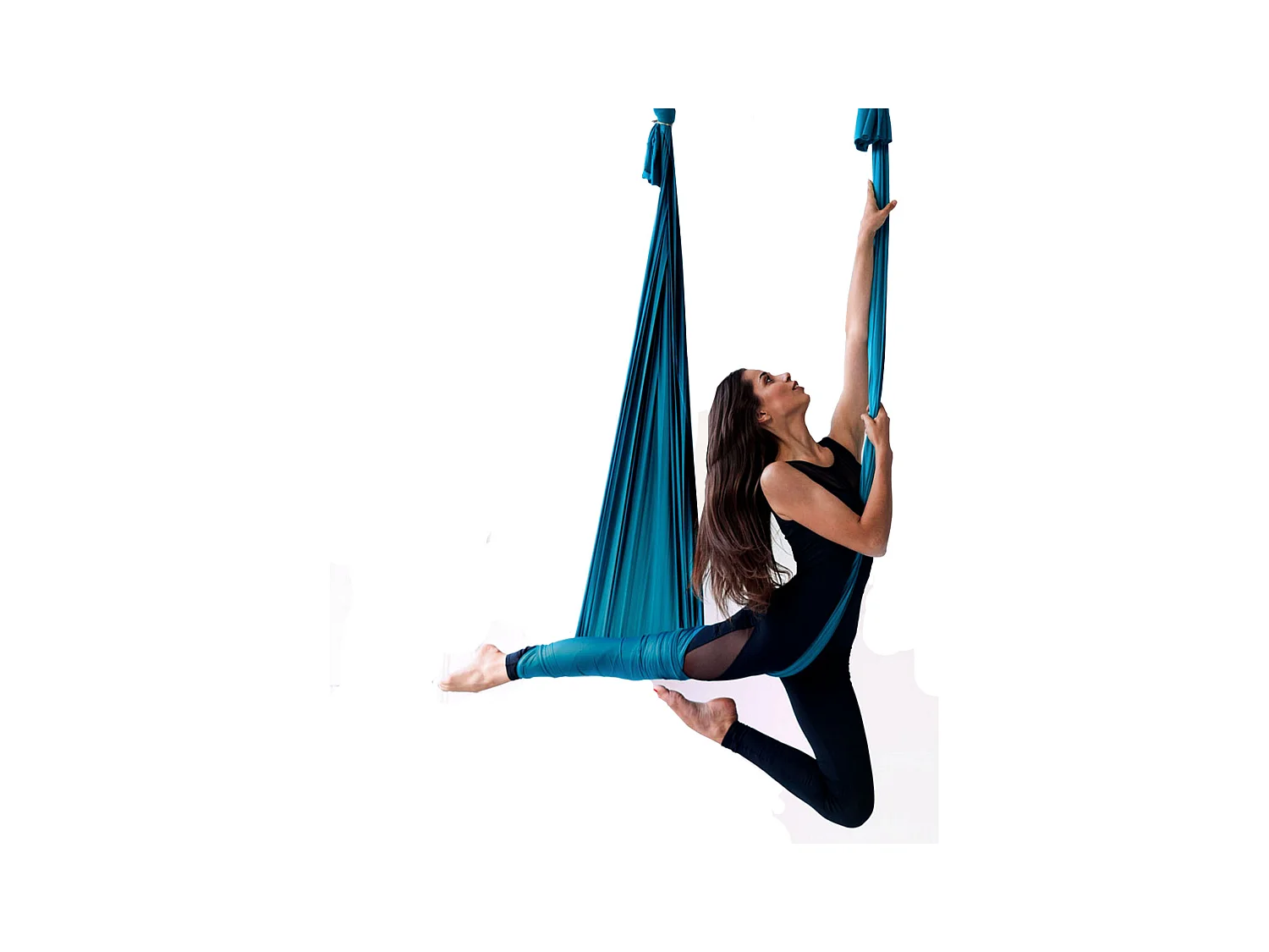 Hamac de Yoga Aérien SucceBuy Yoga Balançoire Hamac Aérien 5,5 mètres Nylon Suspendu Sling Inversion Vert