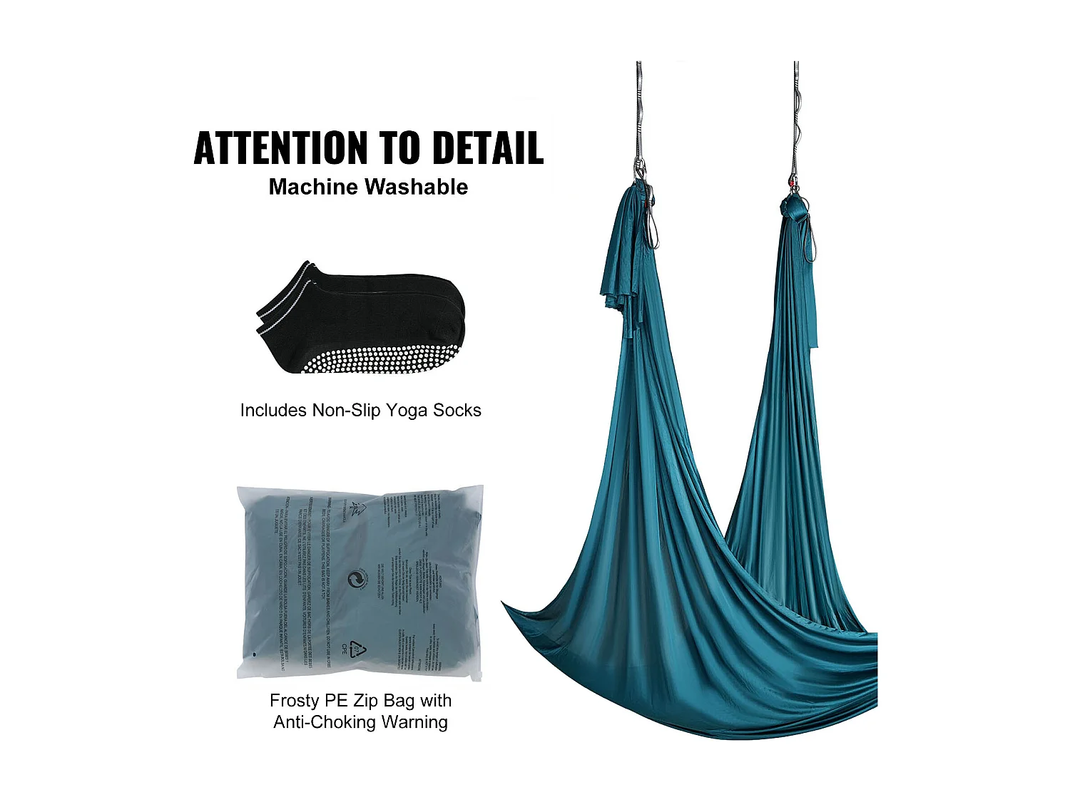 Amaca Yoga Aereo SucceBuy Yoga Amaca Aerea 5,5 Metri Nylon Sospeso Sling Inversione Verde