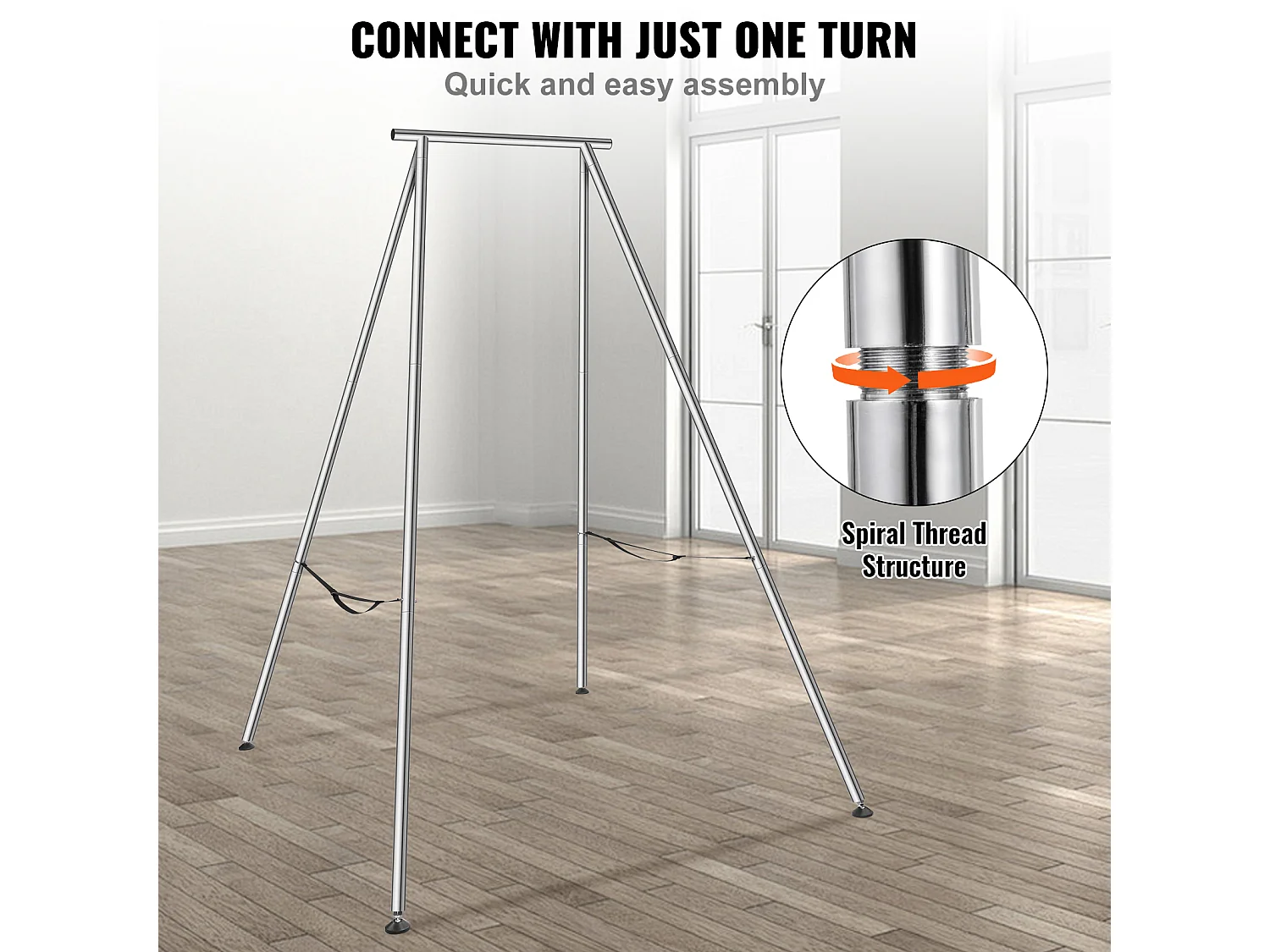 Hamac de Yoga Support de Balançoire Aérienne SucceBuy, Cadre de Yoga, Cadre en Acier Porteur de 250kg