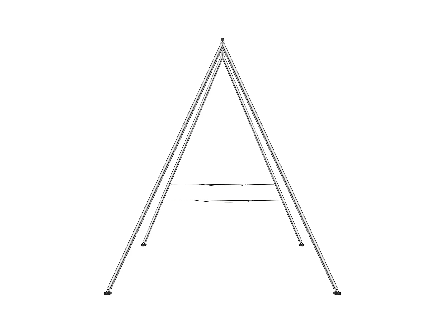 Hamac de Yoga Support de Balançoire Aérienne SucceBuy, Cadre de Yoga, Cadre en Acier Porteur de 250kg