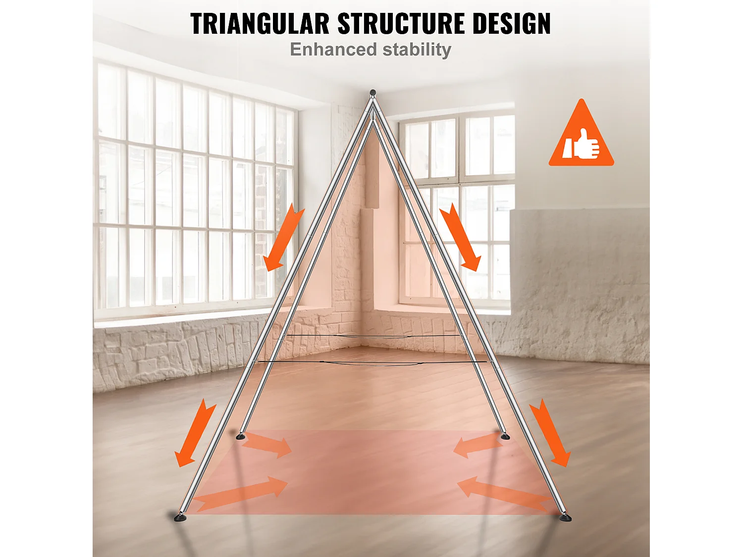 Hamac de Yoga Support de Balançoire Aérienne SucceBuy, Cadre de Yoga, Cadre en Acier Porteur de 250kg