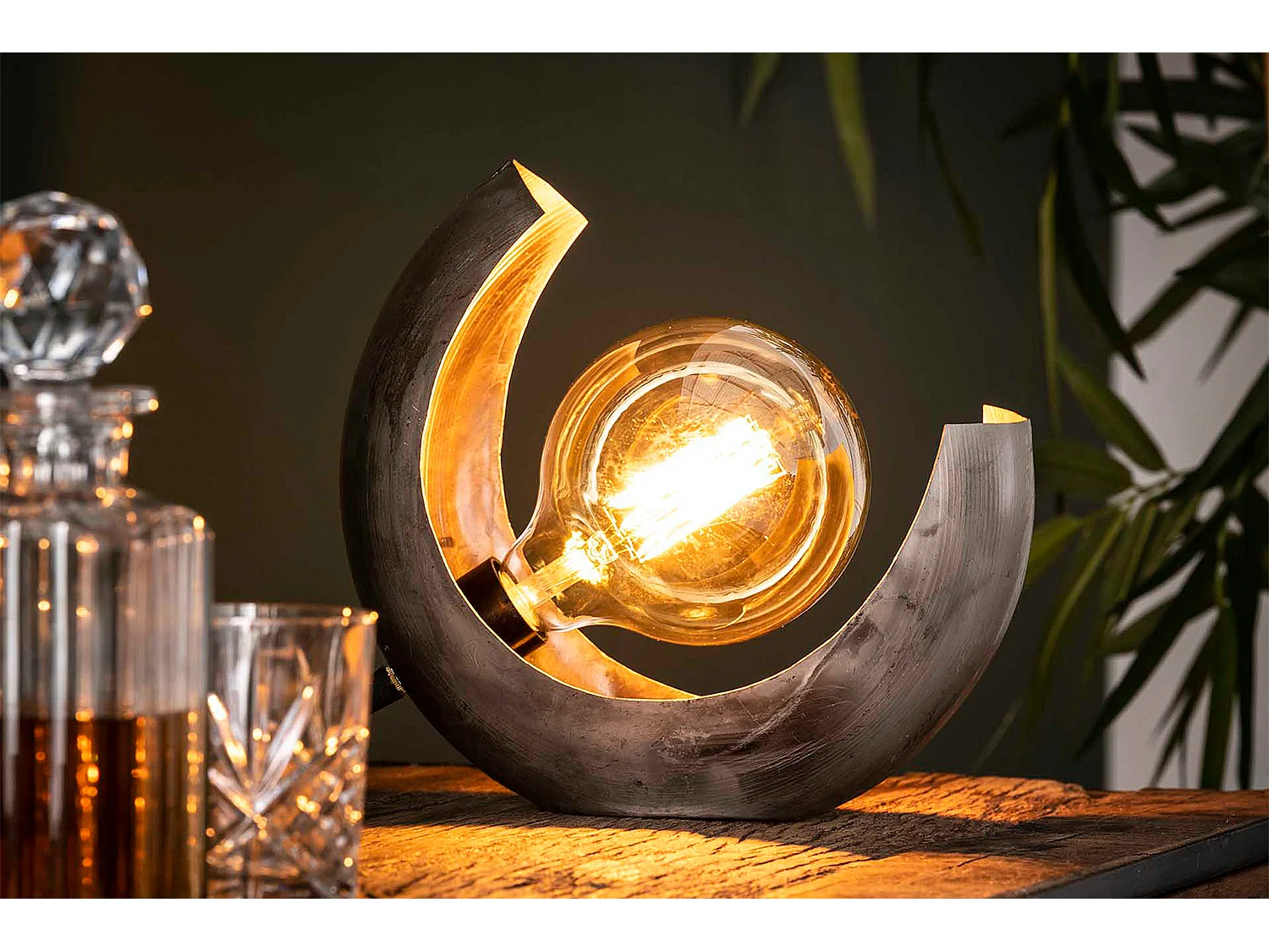 Tischlampe - Silber Metall - LUAR