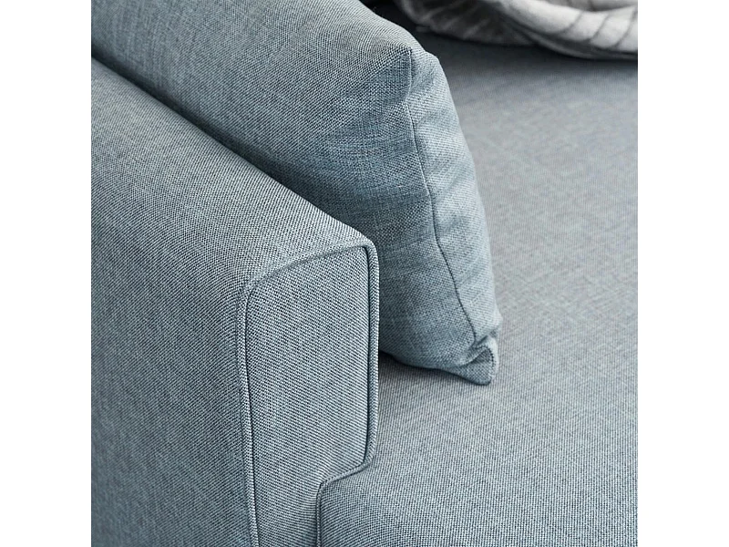 Canapé d'angle convertible bleu gris - côté droit SPLIT