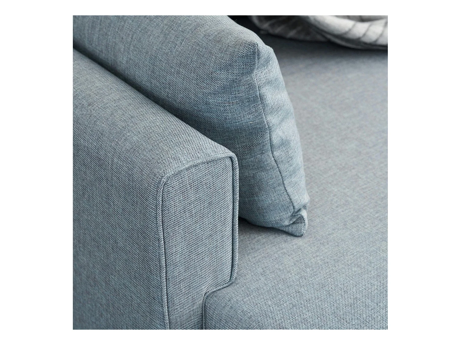 Canapé d'angle convertible bleu gris - côté droit SPLIT