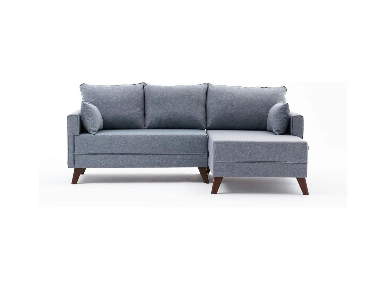 Canapé d'angle convertible bleu gris - côté droit SPLIT