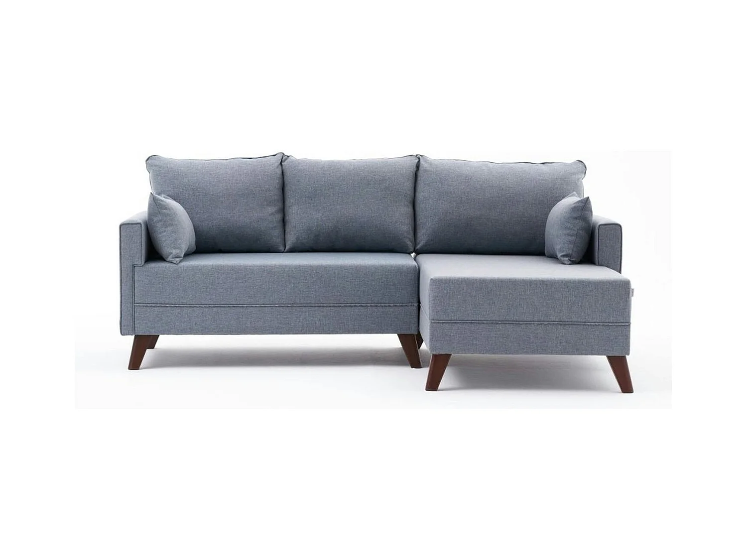 Canapé d'angle convertible bleu gris - côté droit SPLIT