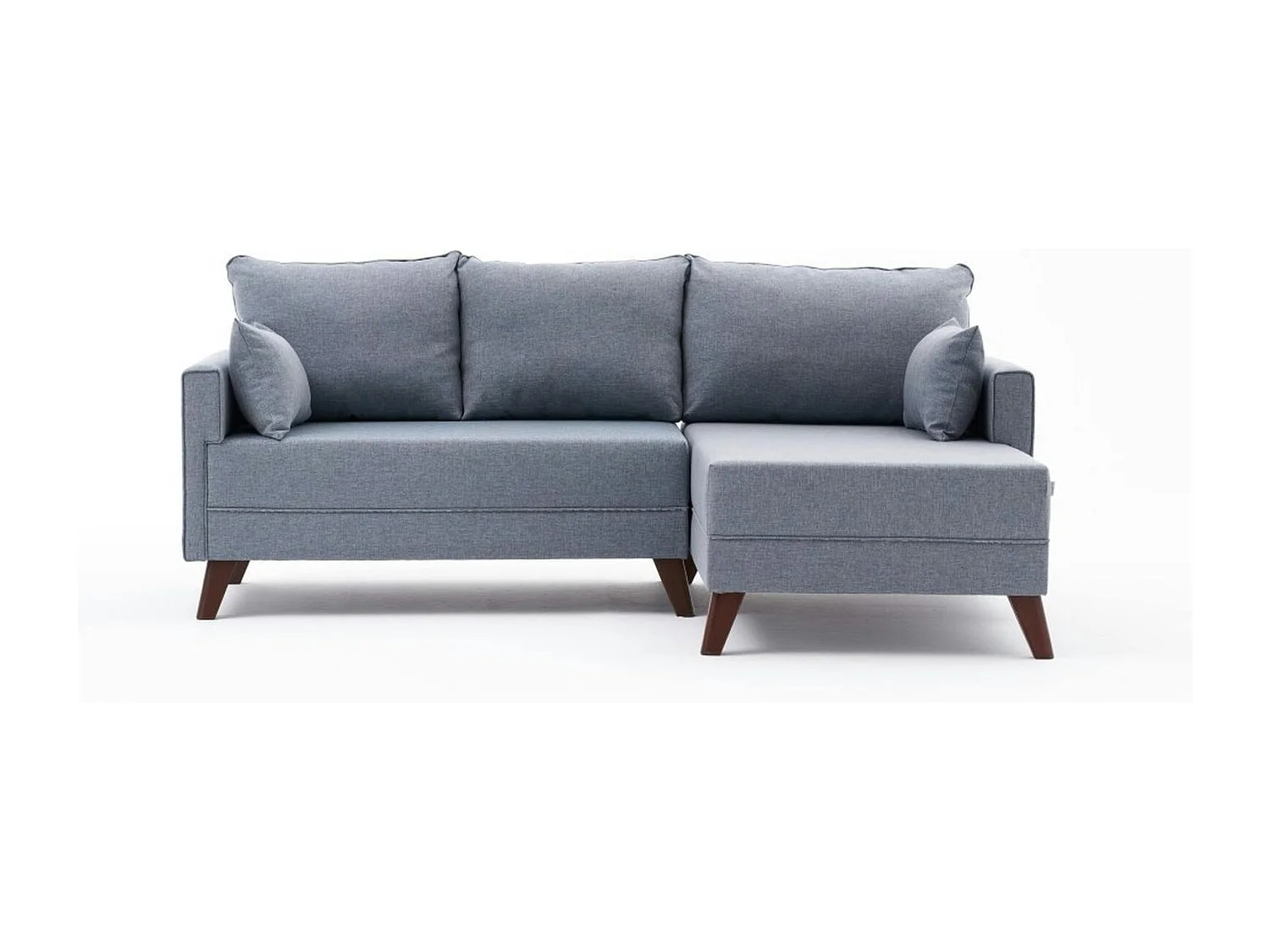 Canapé d'angle convertible bleu gris - côté droit SPLIT