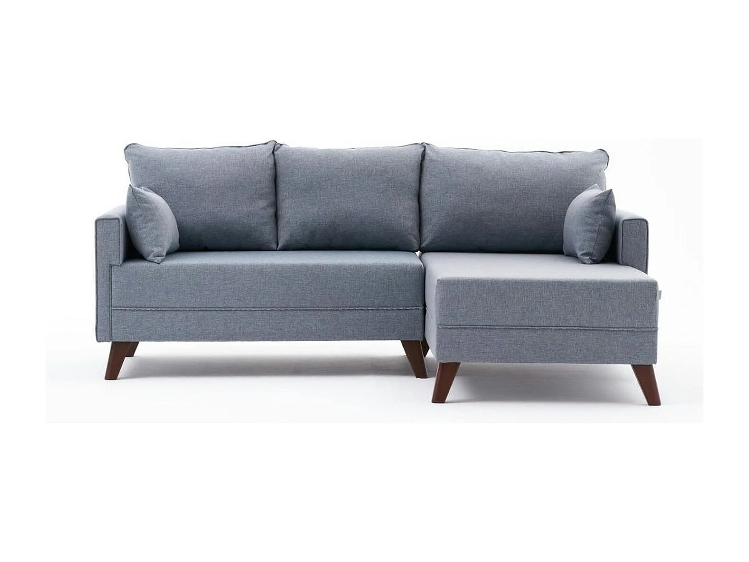 Canapé d'angle convertible bleu gris - côté droit SPLIT