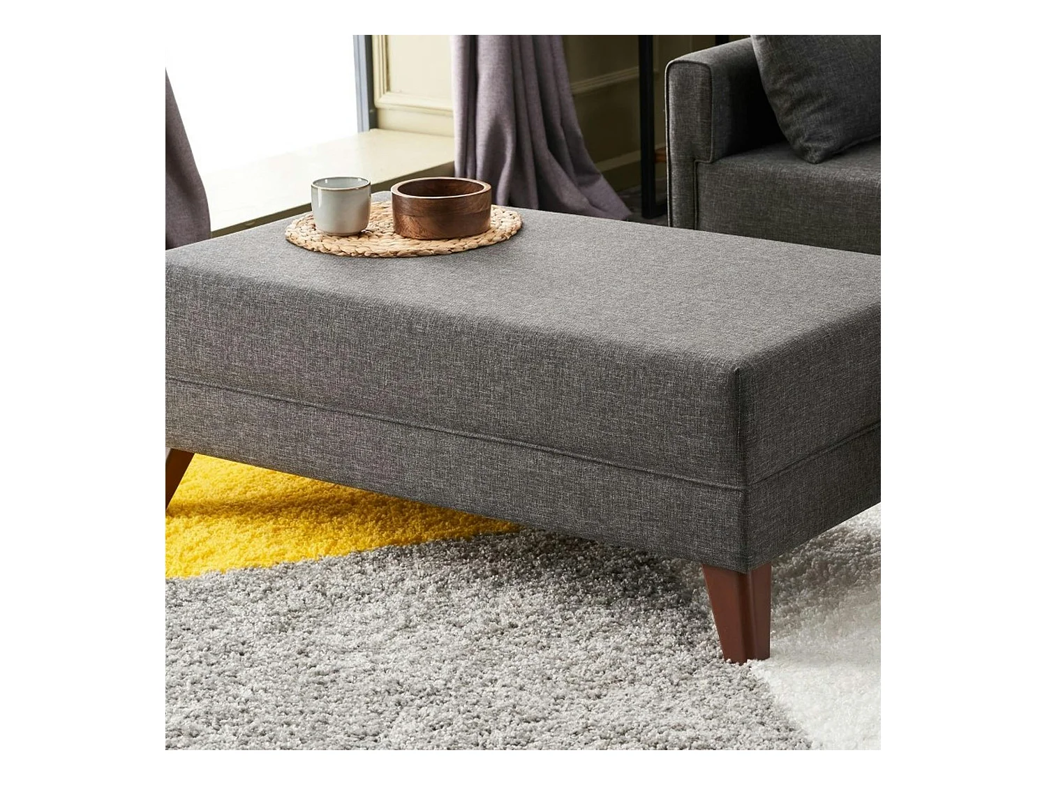 Canapé d'angle convertible anthracite - côté droit SPLIT