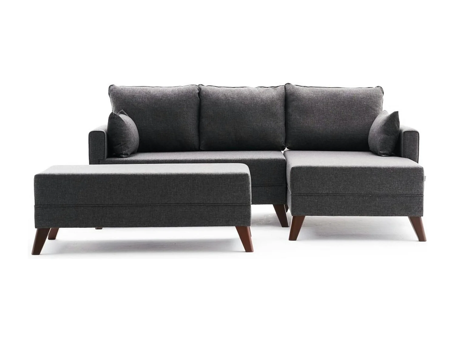 Canapé d'angle convertible anthracite - côté droit SPLIT