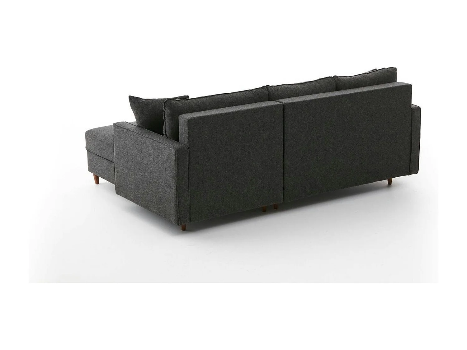 Canapé d'angle convertible anthracite - côté droit COMO