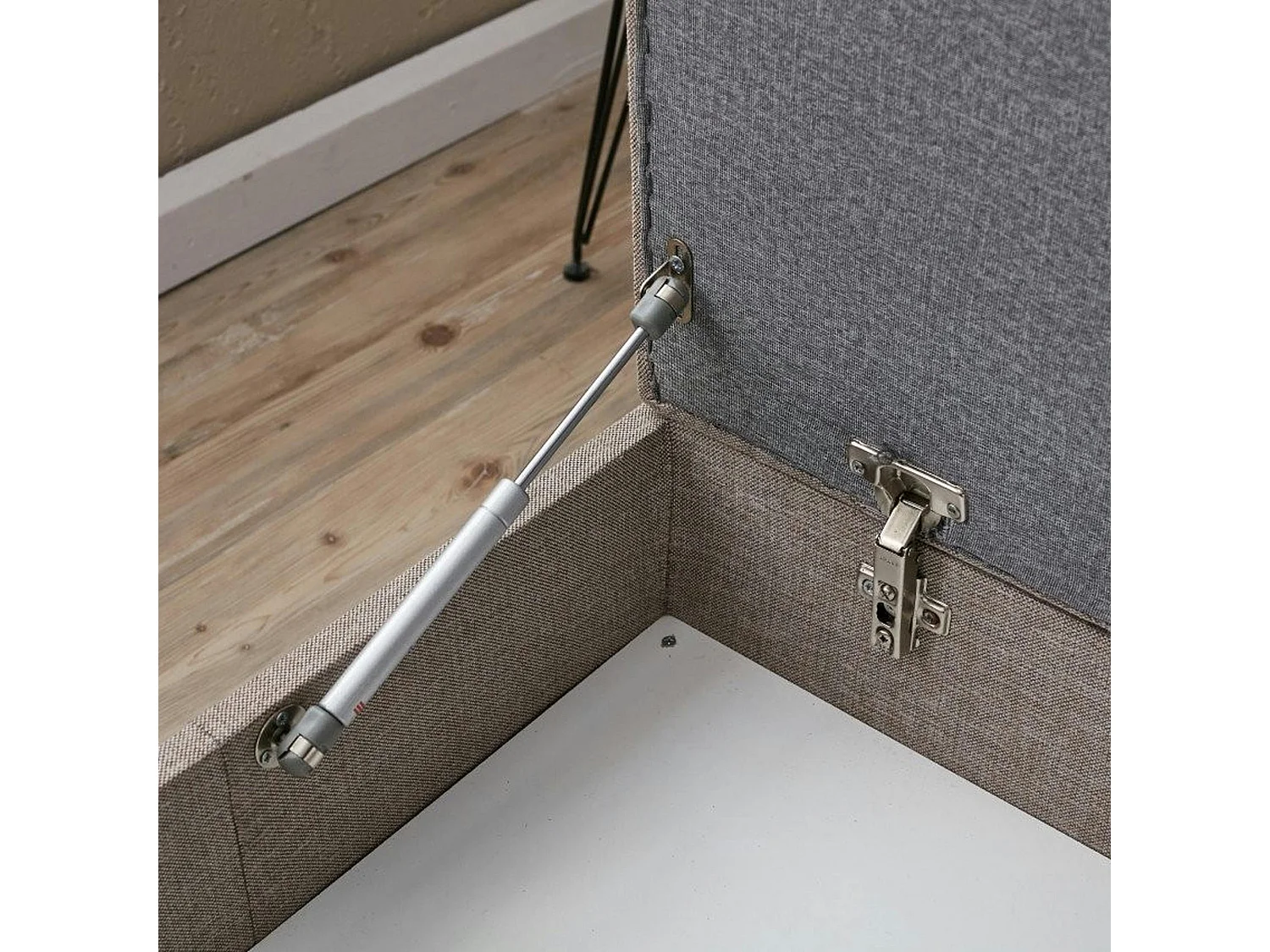 Canapé d'angle convertible anthracite - côté droit COMO