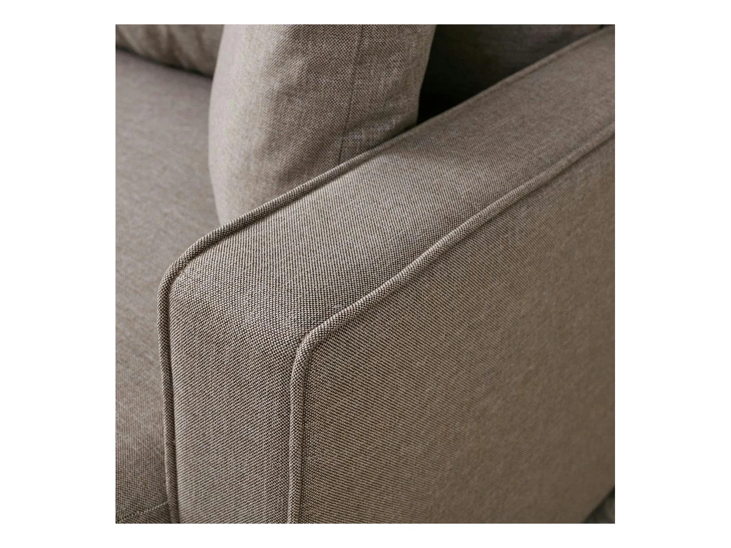 Canapé d'angle convertible beige - côté droit COMO