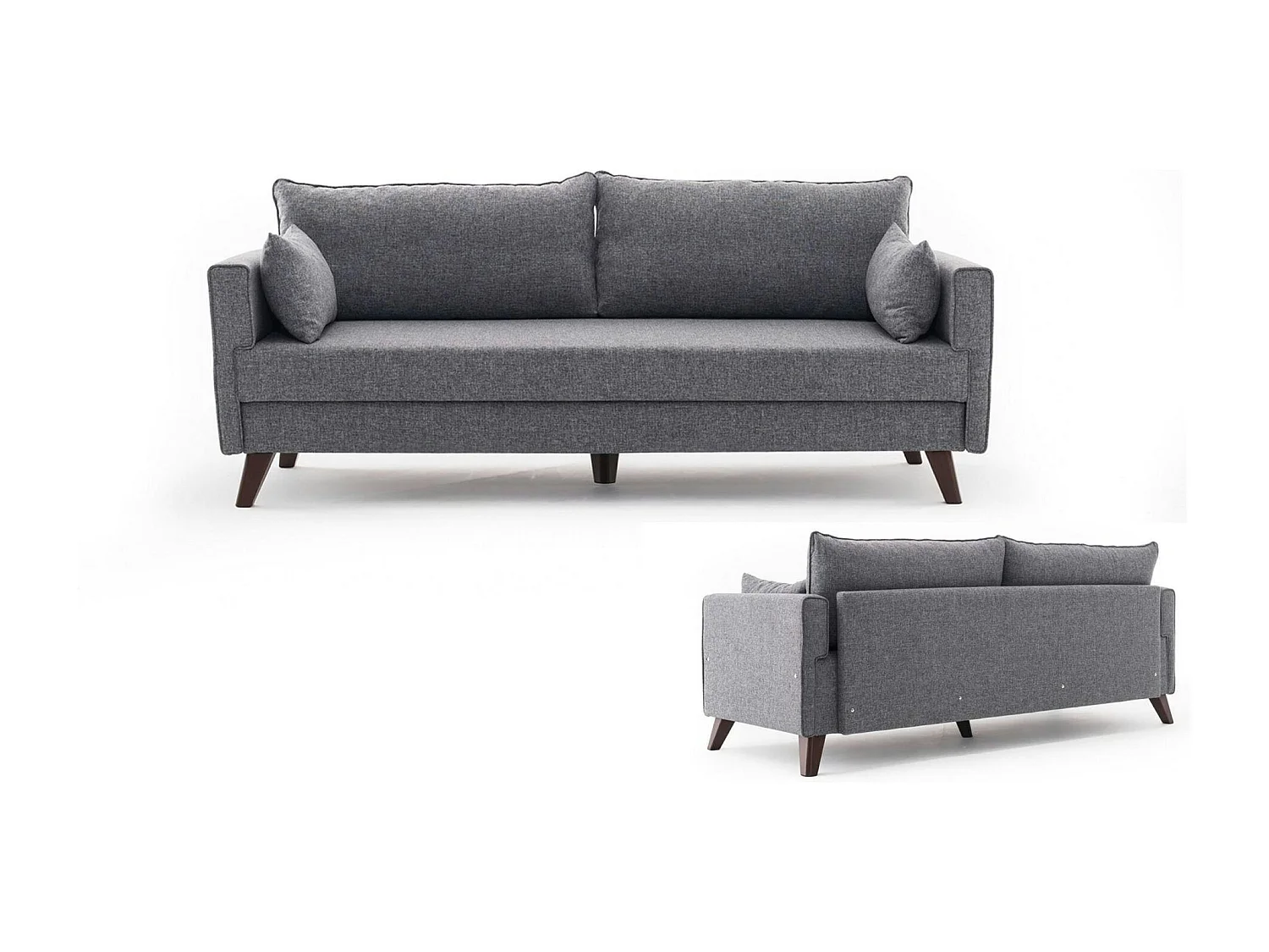 Canapé-lit gris chiné - dos droit SPLIT