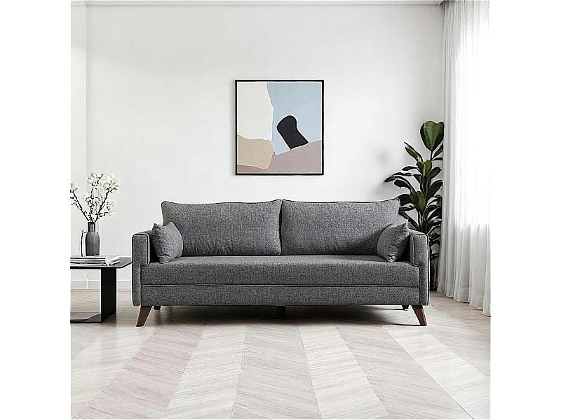 Canapé-lit gris chiné - dos droit SPLIT
