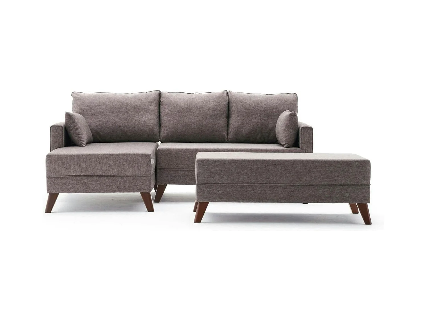 Canapé d'angle convertible taupe - côté gauche SPLIT