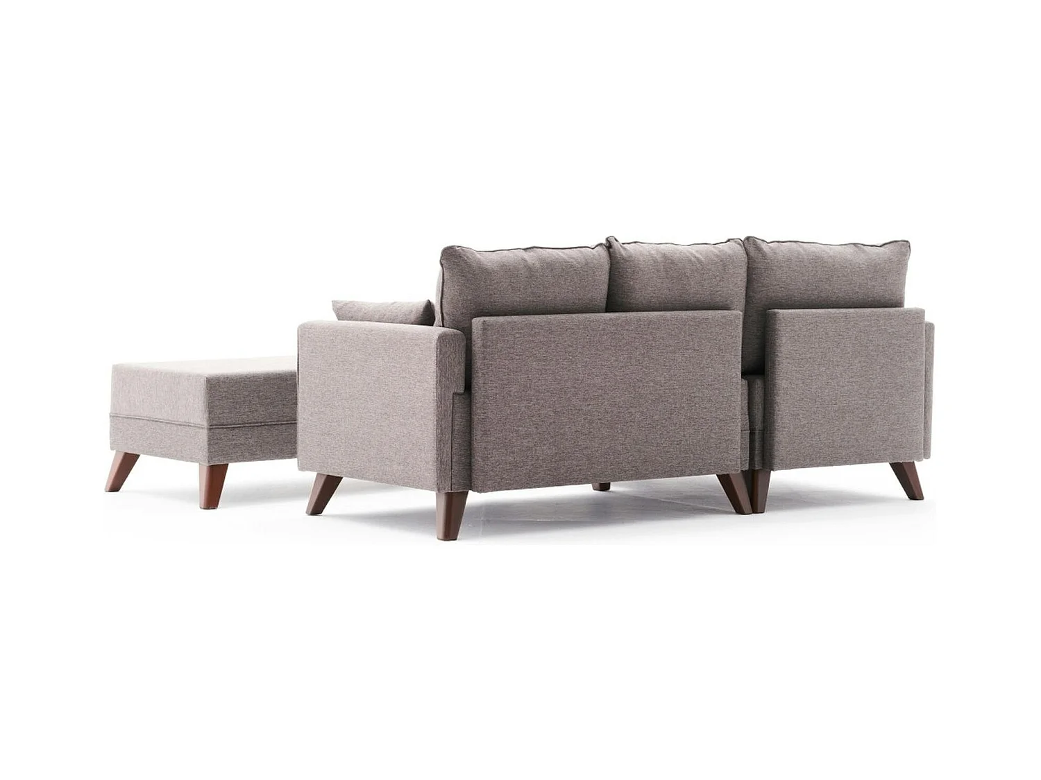 Canapé d'angle convertible taupe - côté gauche SPLIT