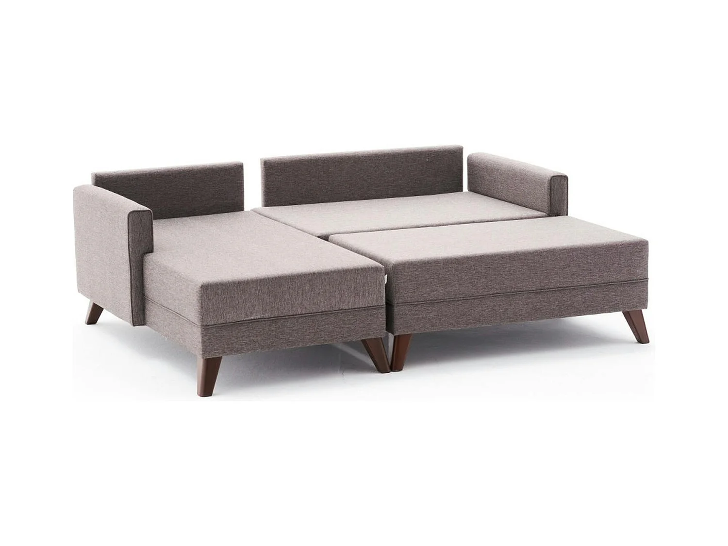 Canapé d'angle convertible taupe - côté gauche SPLIT