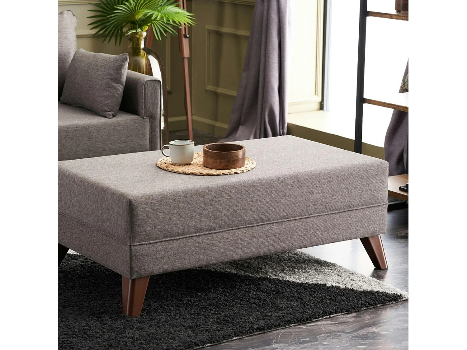 Canapé d'angle convertible taupe - côté gauche SPLIT